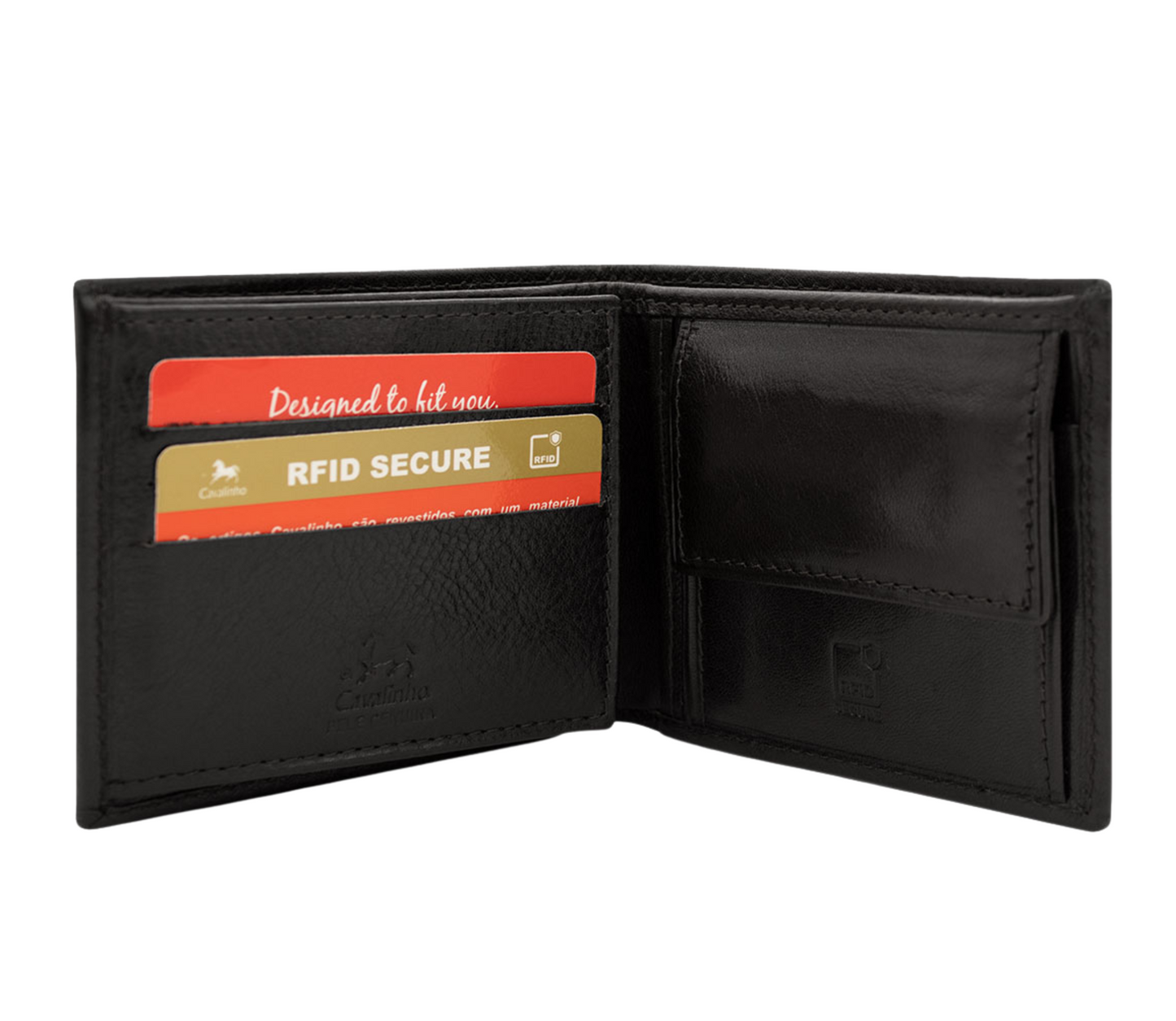 Cavalinho Men's Trifold Leather Wallet - Black - 28610517.01_P02
