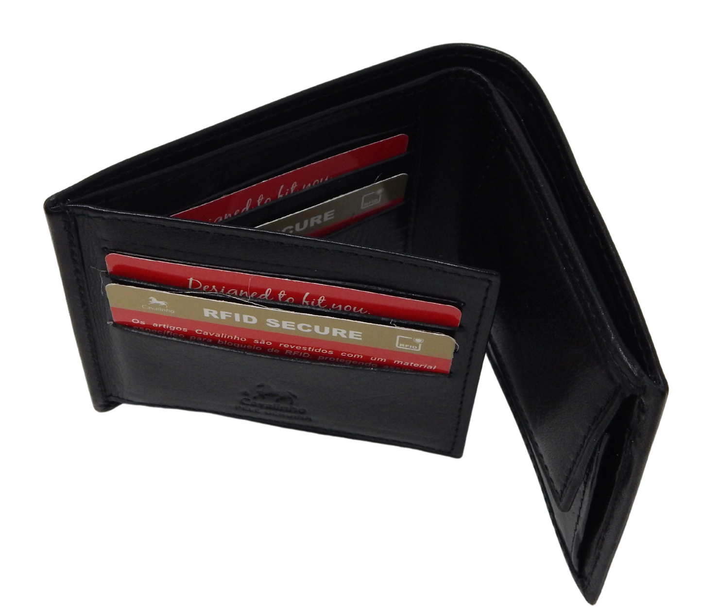 Cavalinho Men's Trifold Leather Wallet - Black - 28610517.01_P05