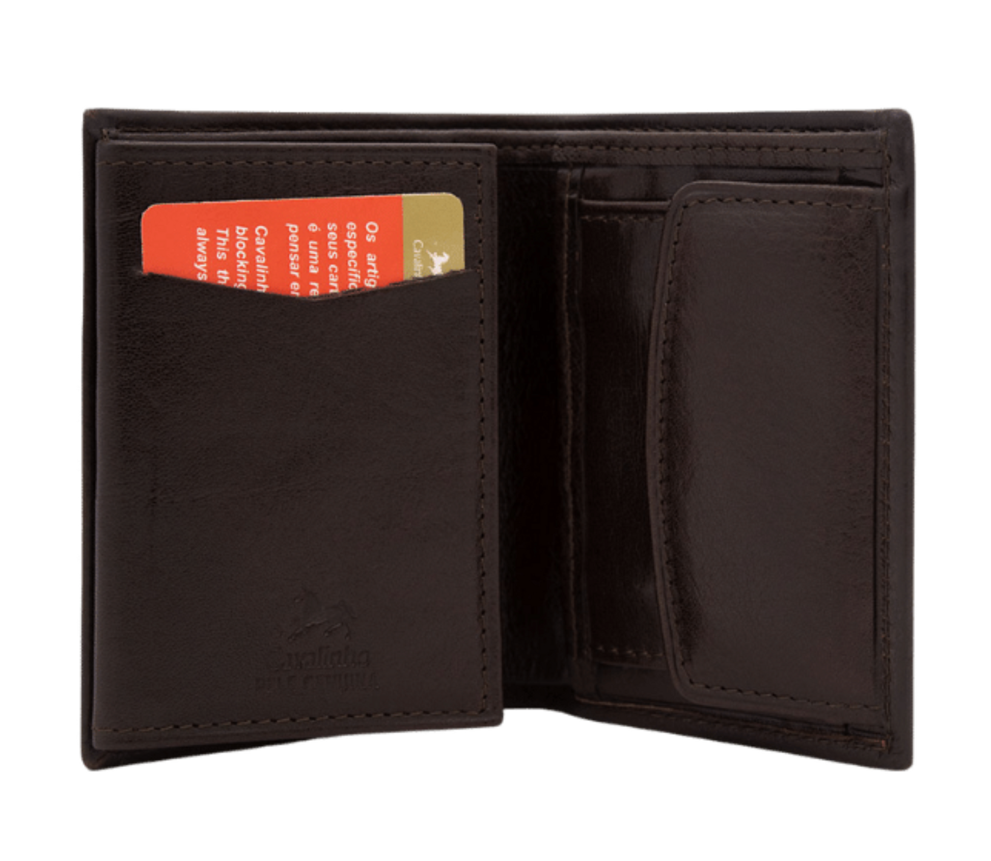 Cavalinho Men's Trifold Leather Wallet - Brown - 28610522.02_P02