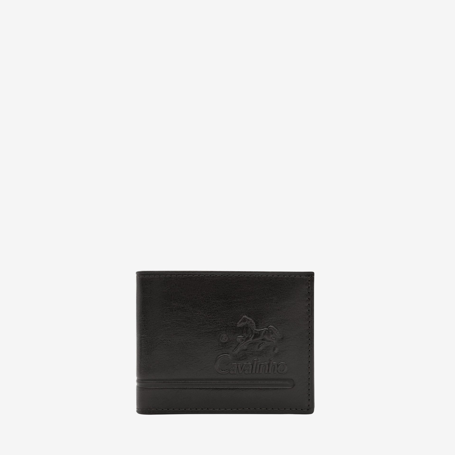 Cavalinho Men's Trifold Leather Wallet SKU 28610523.01.99 #color_Black
