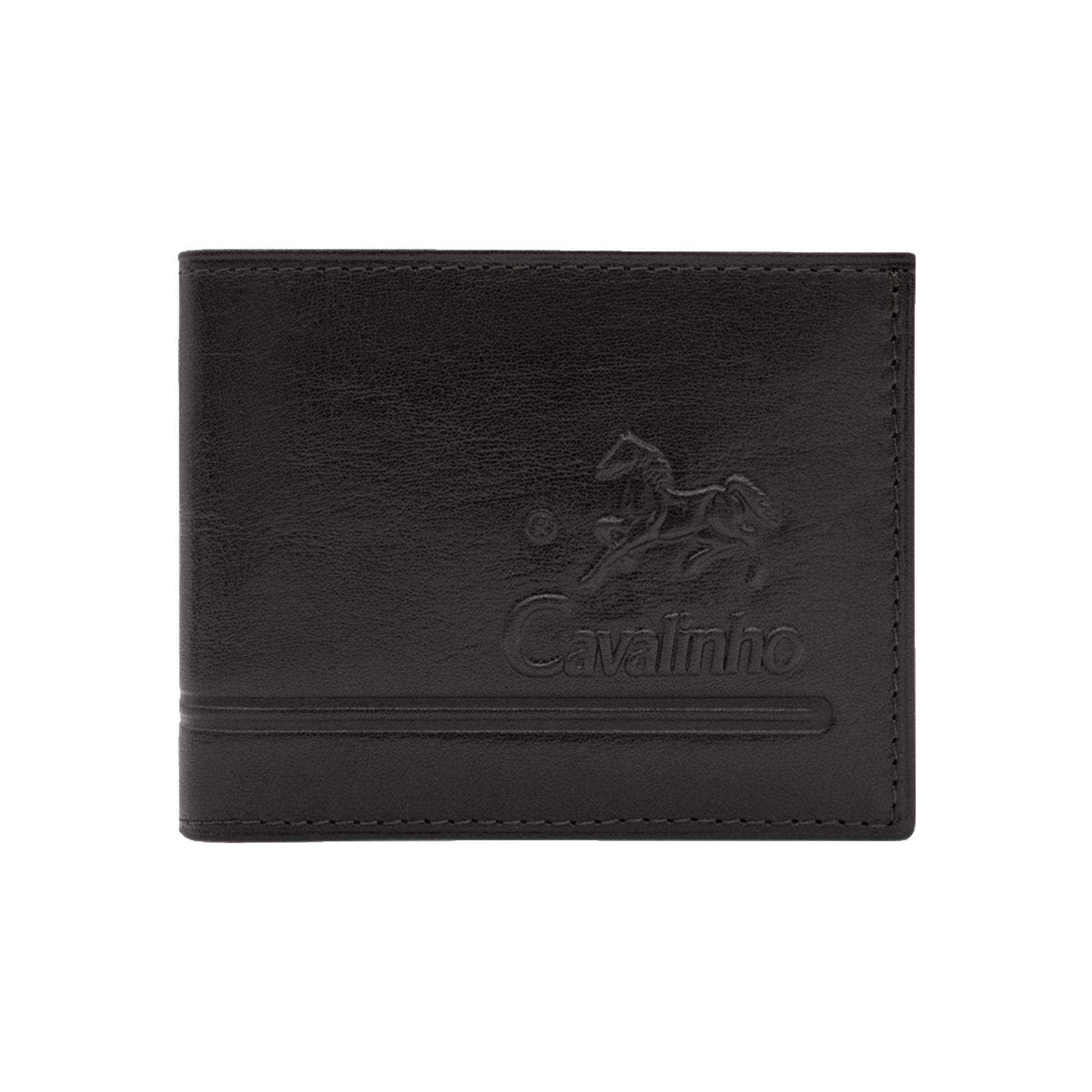 Cavalinho Men's Trifold Leather Wallet - Black - 28610523.01.99_1