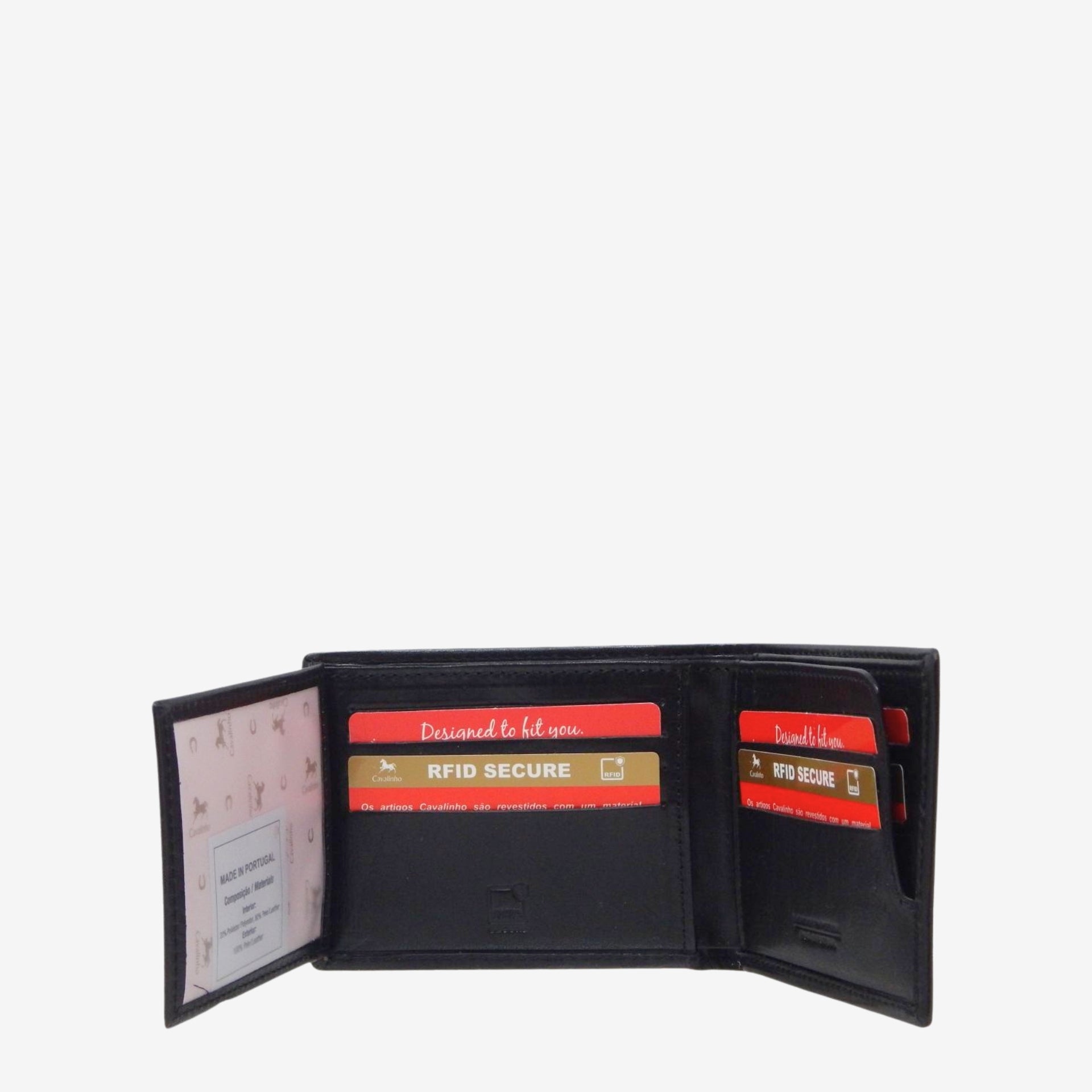 Cavalinho Men's Trifold Leather Wallet SKU 28610523.01.99 #color_Black