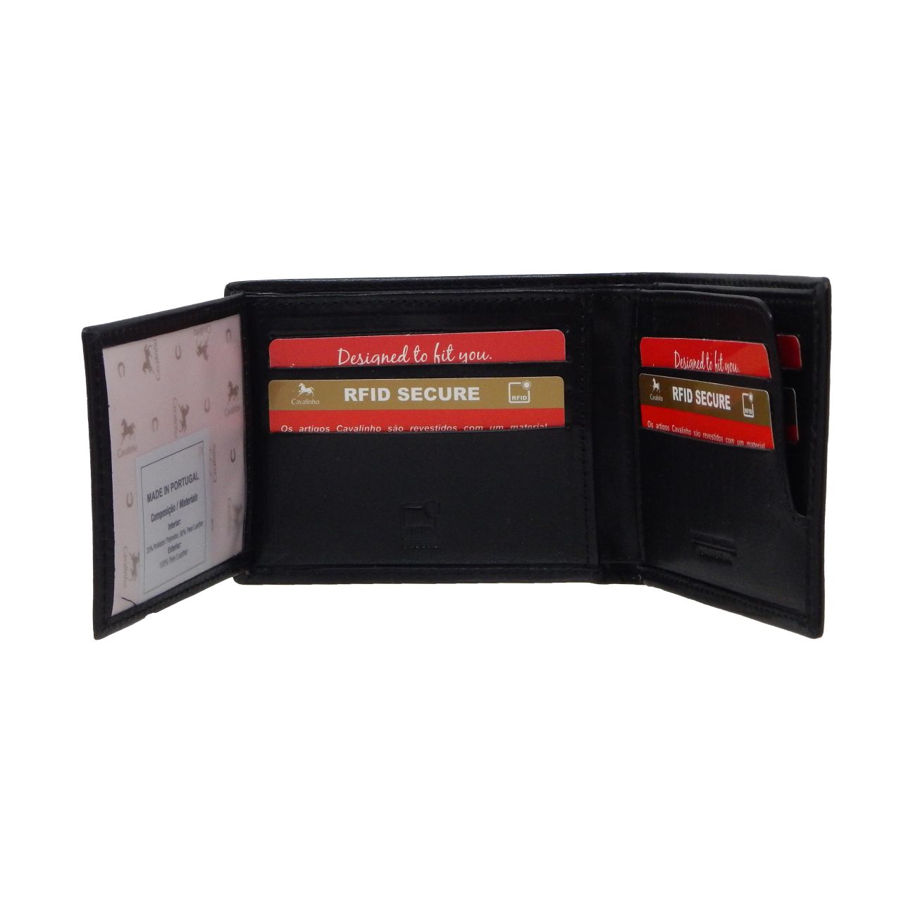 Cavalinho Men's Trifold Leather Wallet - Black - 28610523.01.99_5