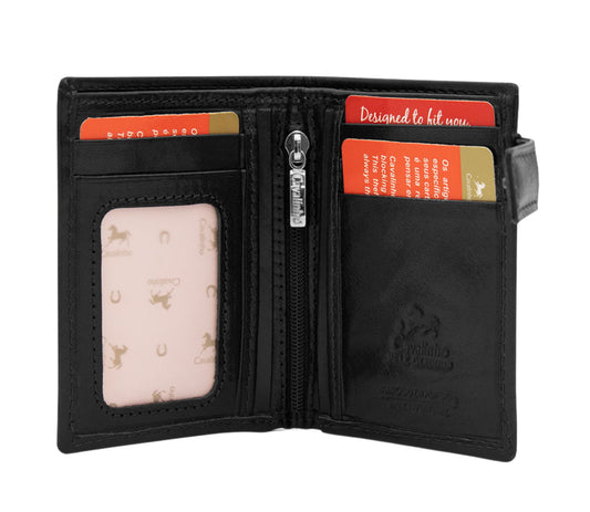 Cavalinho Men's Bifold Slim Leather Wallet - Black - 28610526.01_P02