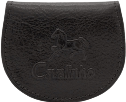 Cavalinho Men's Leather Round Change Purse - Black - 28610532.01_P01