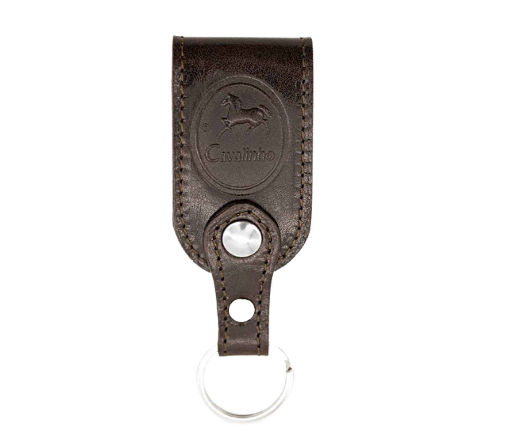 Cavalinho Leather Keychain - Brown - 28610537.02_P01