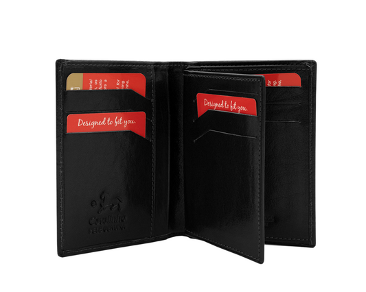 Cavalinho Men's Bifold Leather Wallet - Black - 28610552-black1