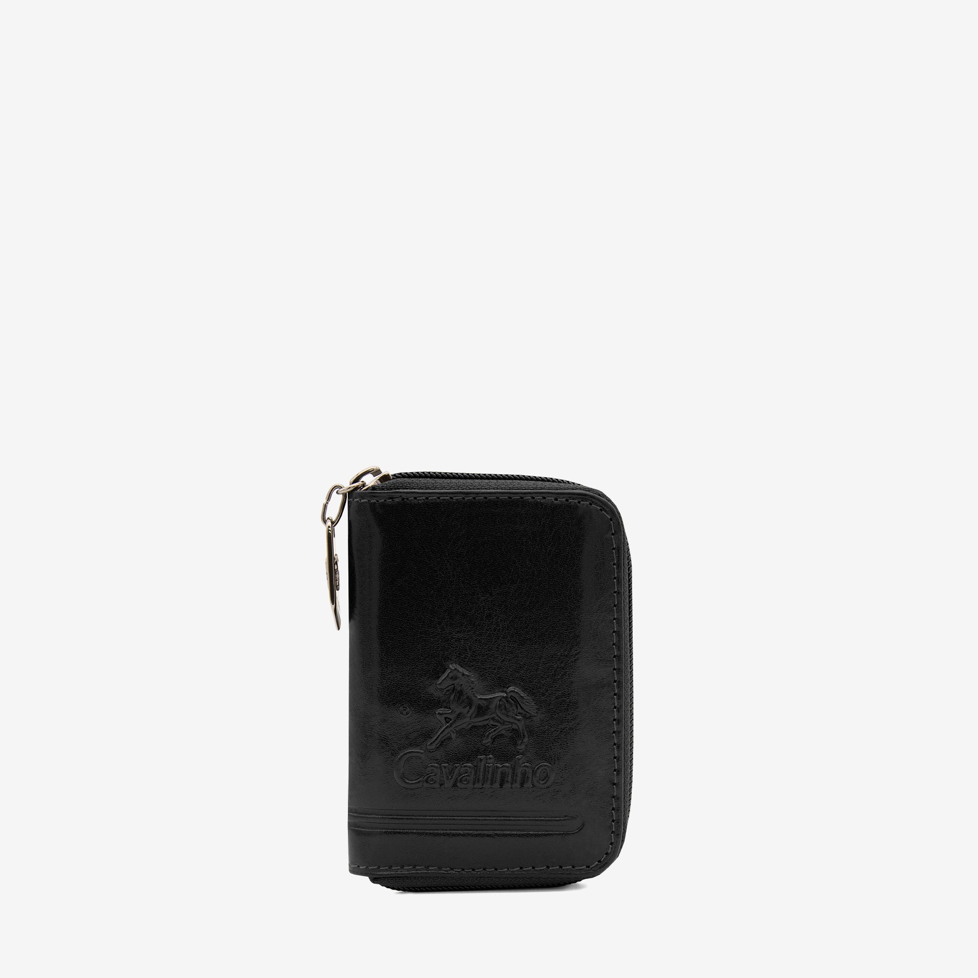 Cavalinho Black Leather Card Holder Change Purse SKU 28610565.01 #color_Black