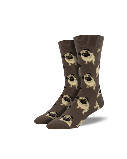 Socksmith Pugs Socks - Brown - 28_81ec7f03-a4eb-400b-b416-96ced85478ac