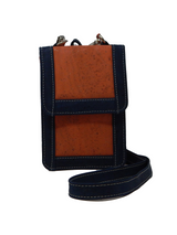 #color_ Brick Dark Blue | Artelusa Cork Small Crossbody Bag - Brick Dark Blue - 3071.59.03-SB32-1