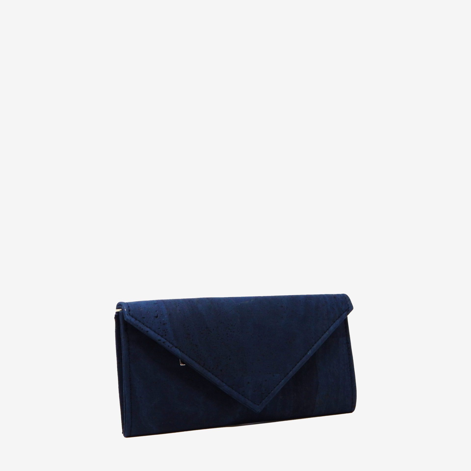 Artelusa Cork Clutch with Removable Strap  #color_Navy