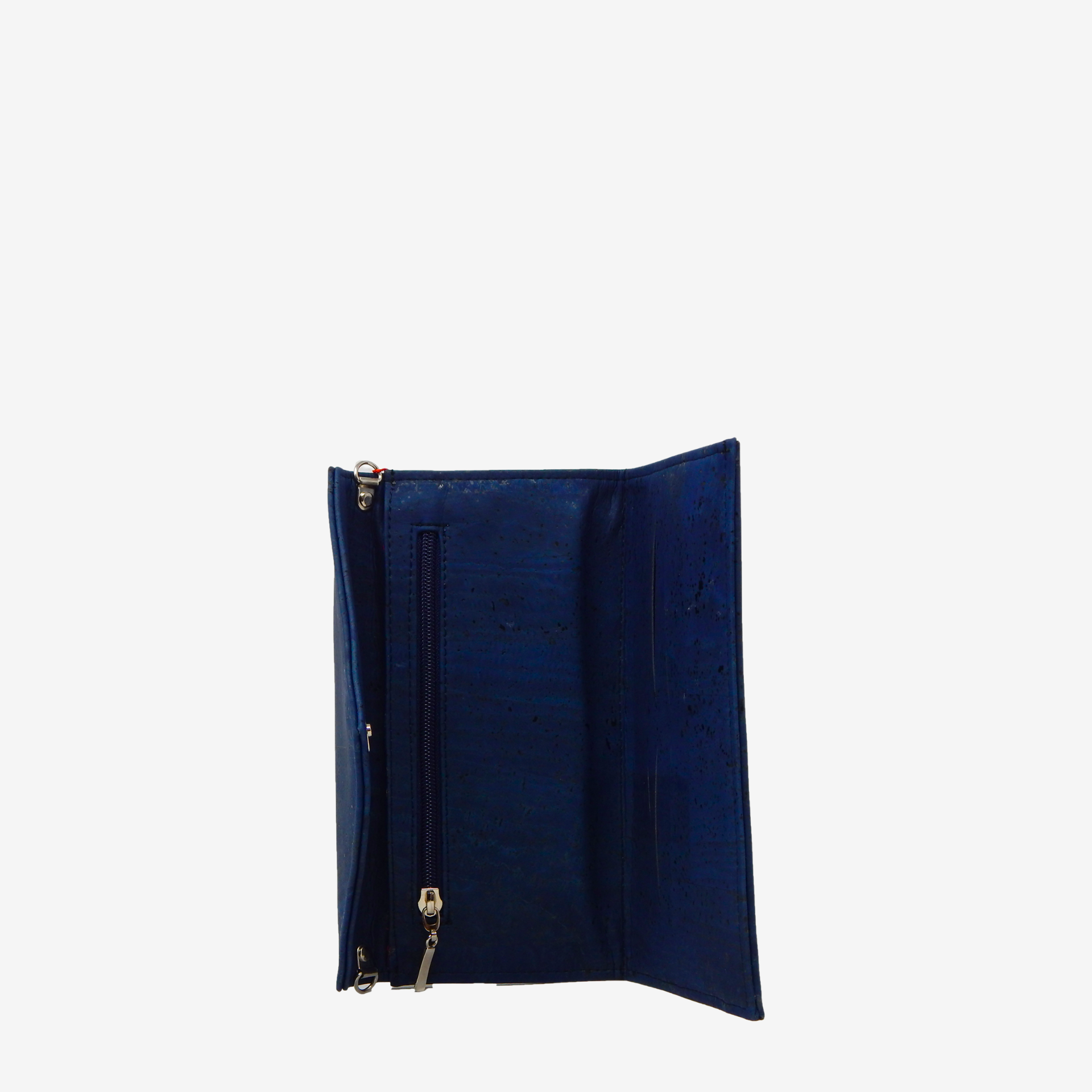 Artelusa Cork Clutch with Removable Strap  #color_Navy