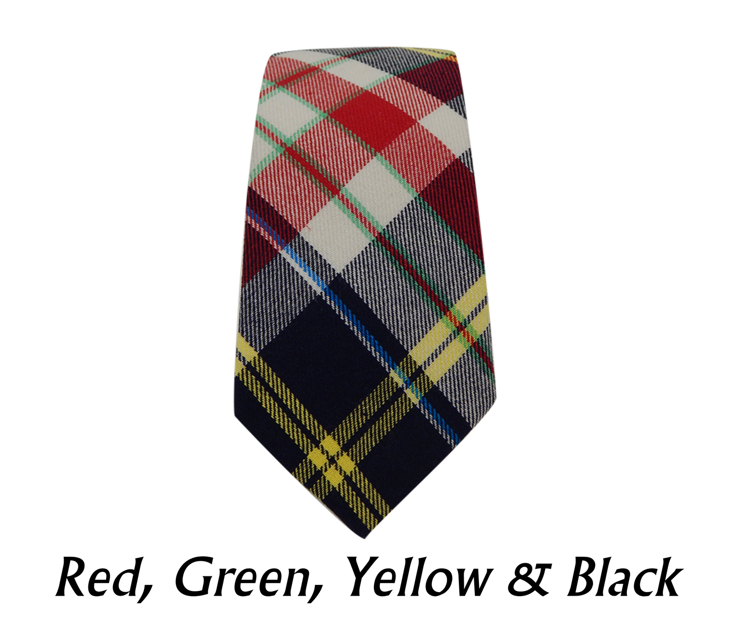 Relhok Plaid Necktie - Red Green Yellow & Black - 3_e24135d3-e36f-4d6a-9327-18d565eda196