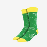 Socksmith 40-Love Green and Yellow Socks for Men #print_Green