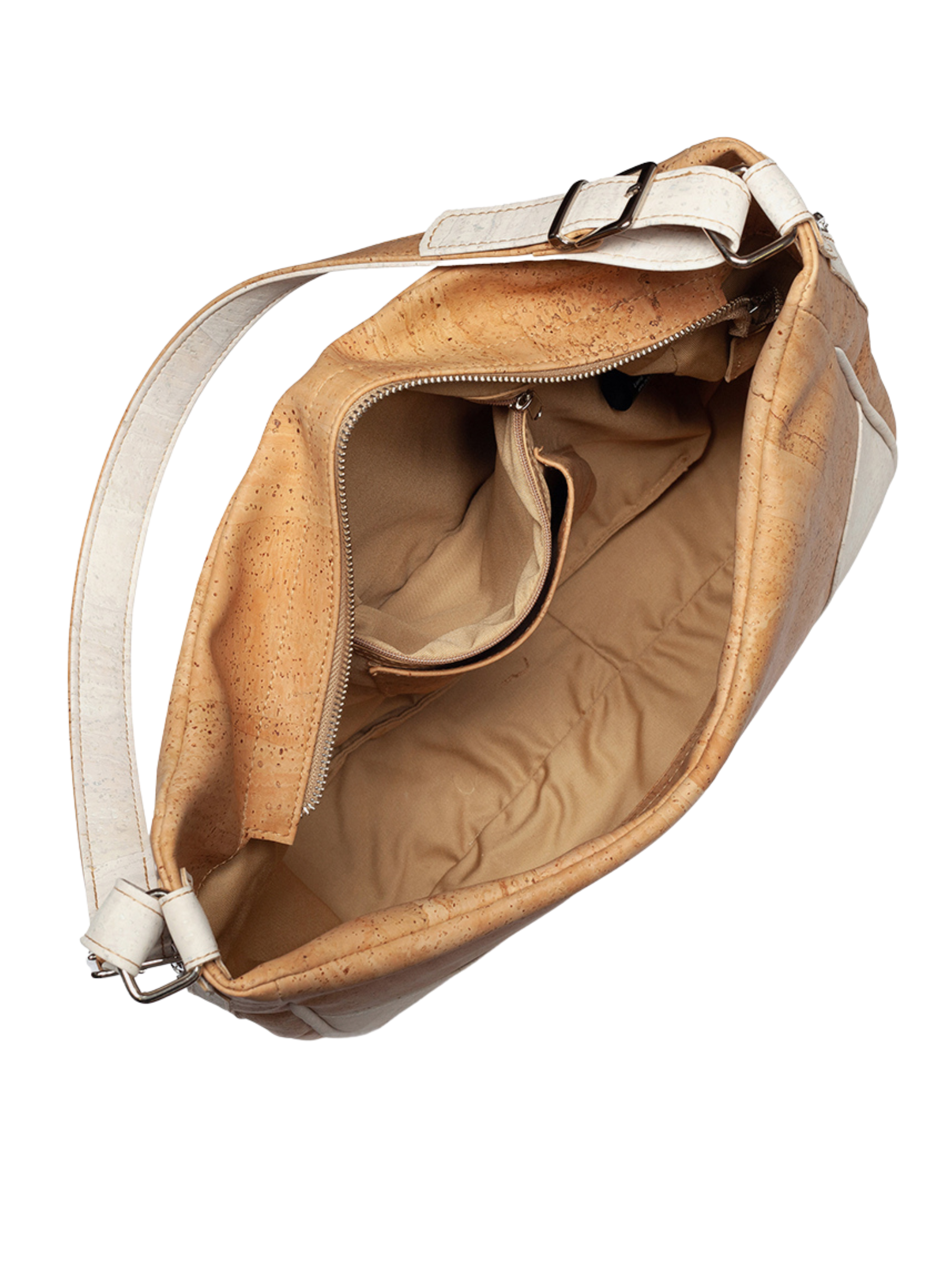 #color_ Beige | Artelusa Cork Shoulder Bag - Beige - 4006.01-B03_4