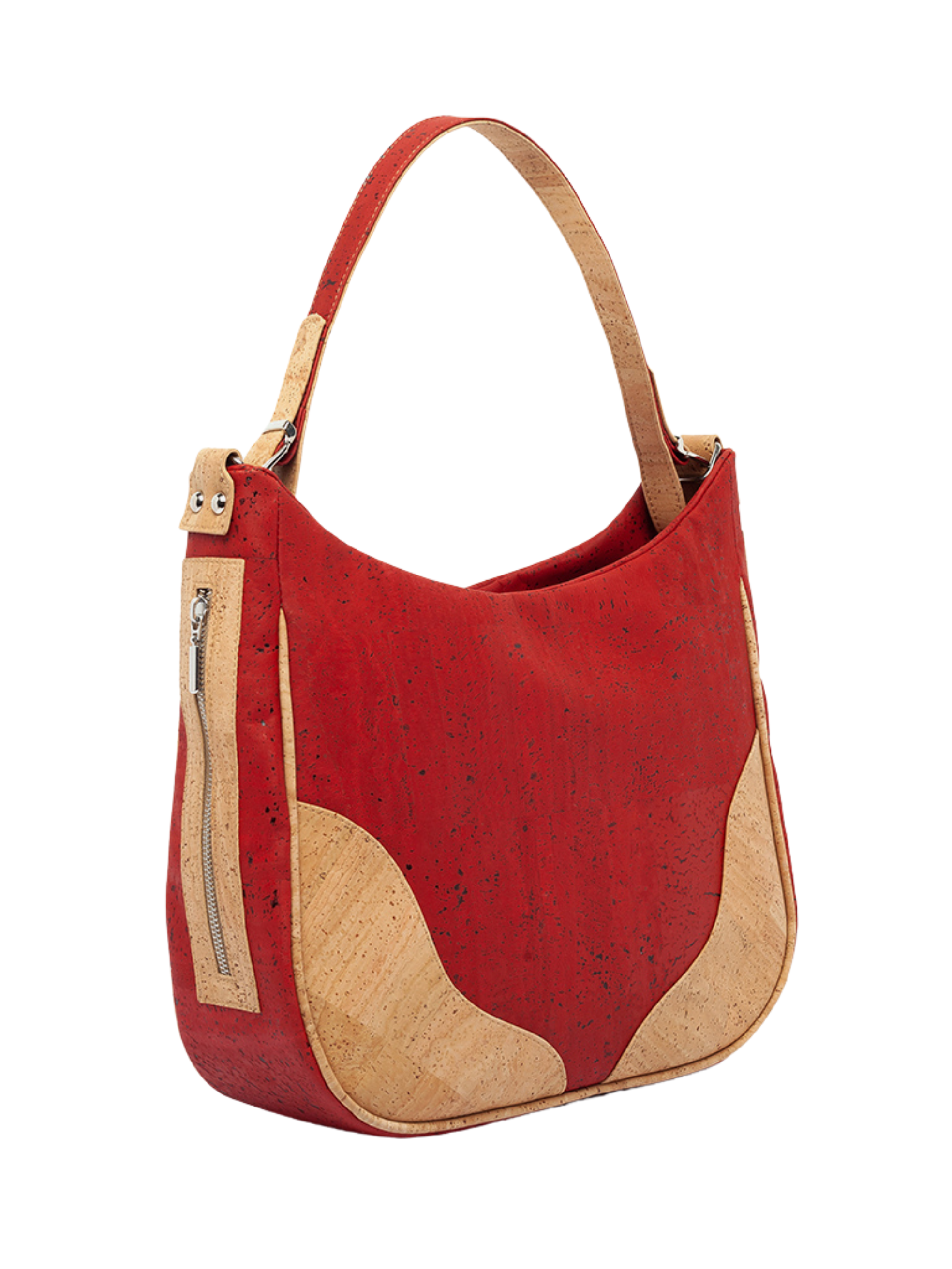 #color_ Red | Artelusa Cork Shoulder Bag - Red - 4006.48-B03_2