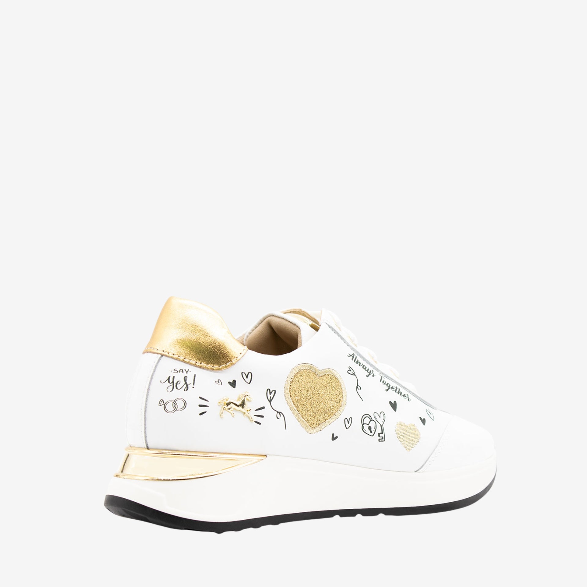 Cavalinho Always Together Sneakers for Engagement Wedding for Women SKU 48010088.16 #color_White / Gold