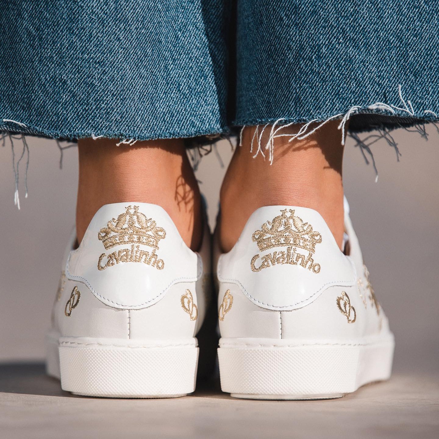 Cavalinho Golden Love Limited Edition Shoe White Sneakers for Women SKU 48010094.06 #color_white, blanc, branco