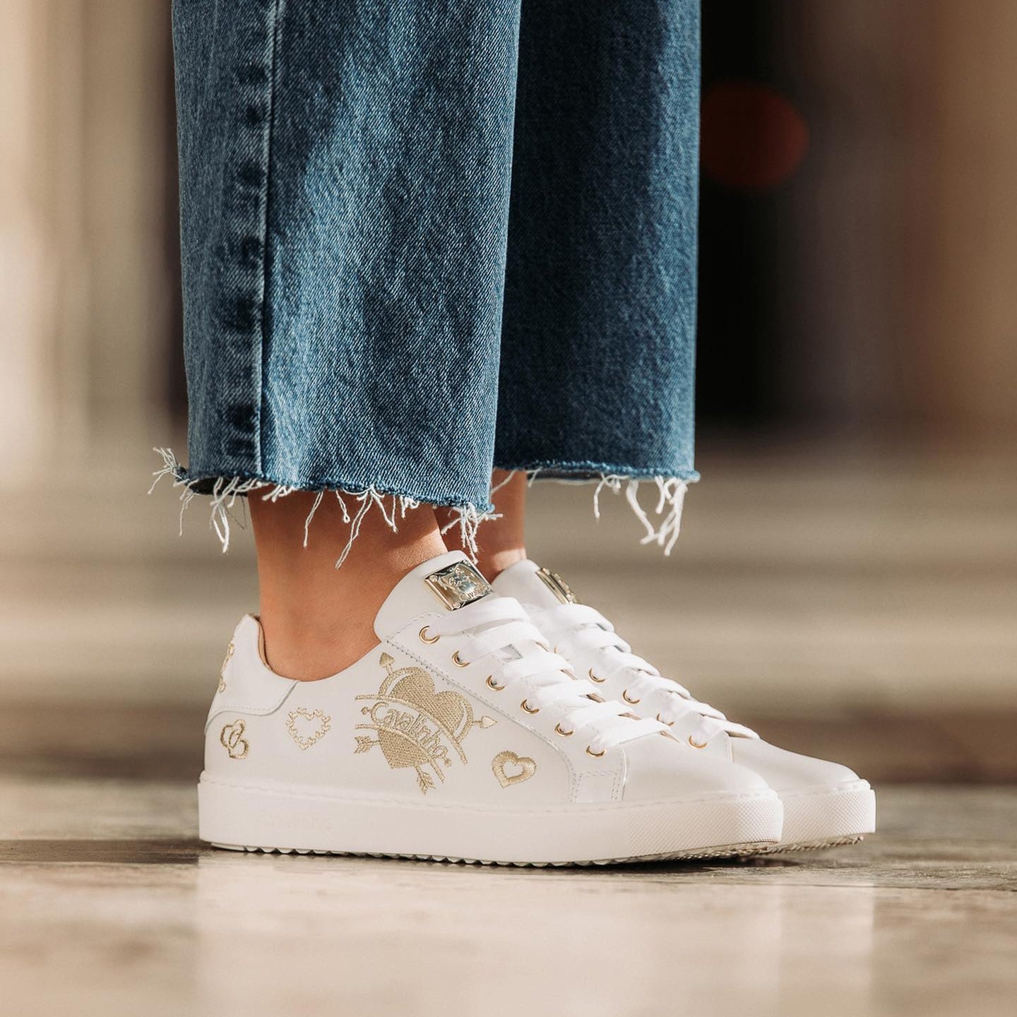 Cavalinho Golden Love Limited Edition Shoe White Sneakers for Women SKU 48010094.06 #color_white, blanc, branco
