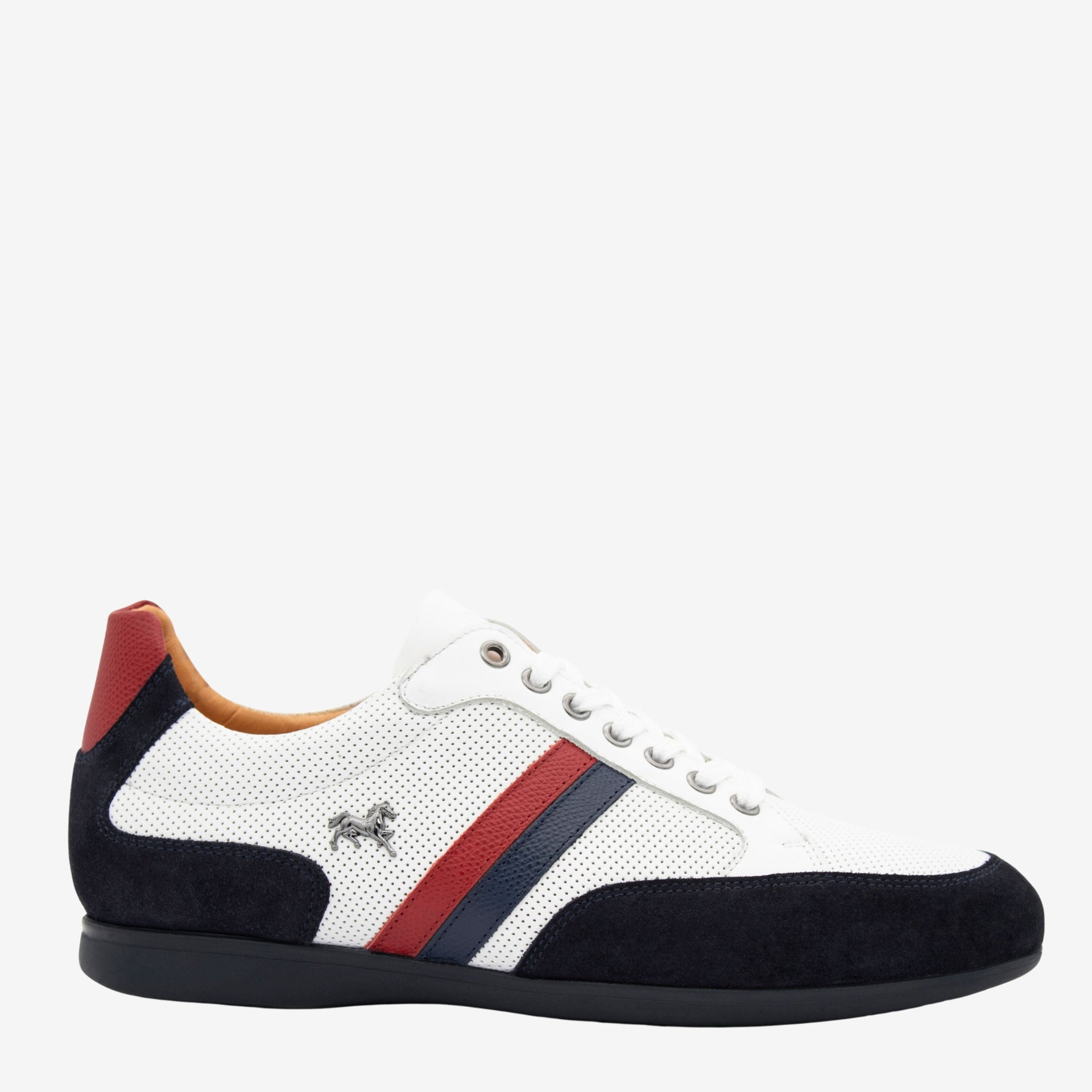 Cavalinho Striped Sporty Leather Sneakers for Men SKU 48060008.22 #color_Navy / White / Red