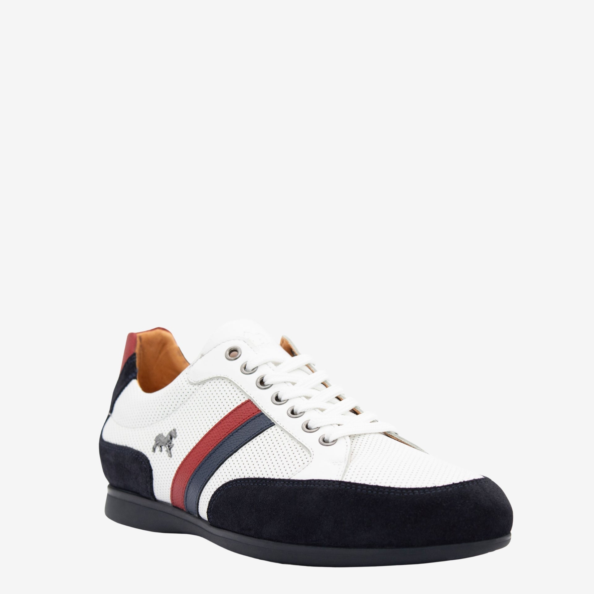Cavalinho Striped Sporty Leather Sneakers for Men SKU 48060008.22 #color_Navy / White / Red