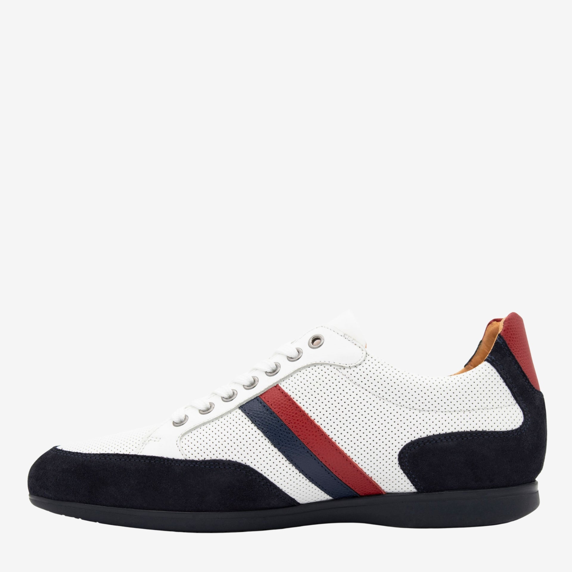 Cavalinho Striped Sporty Leather Sneakers for Men SKU 48060008.22 #color_Navy / White / Red