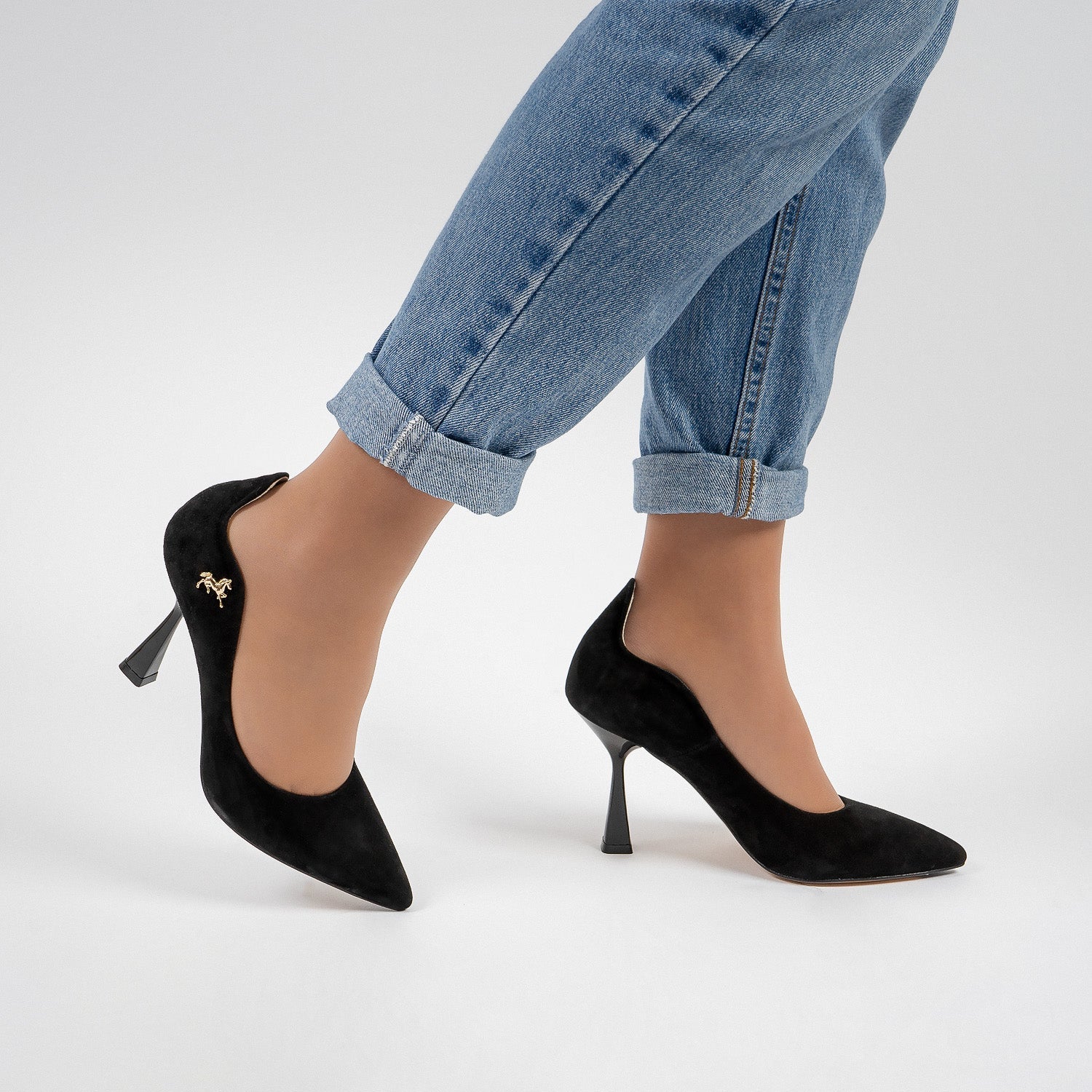 Cavalinho Suede EndLess Love High Heels SKU 48100585.01 #color_Black