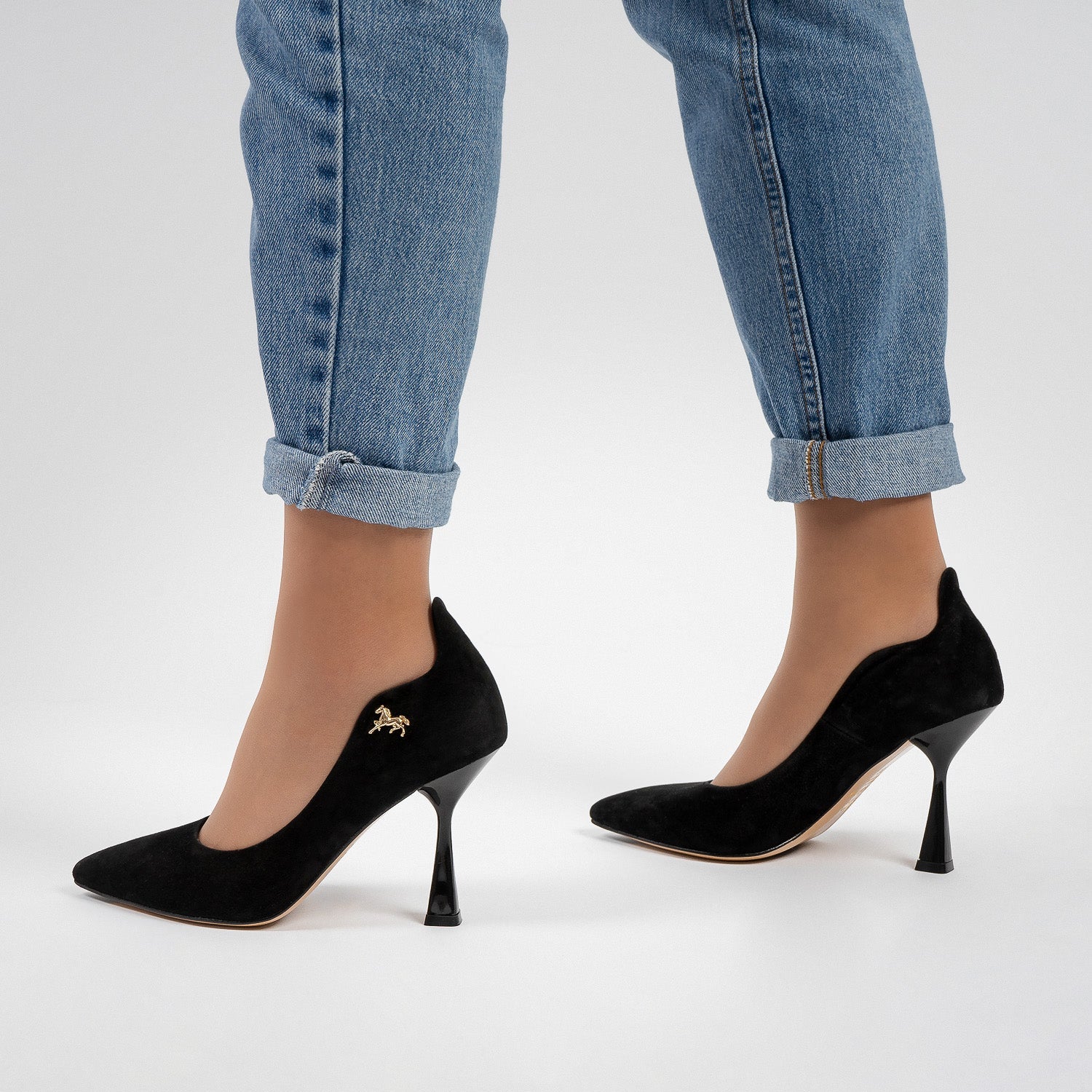 Cavalinho Suede EndLess Love High Heels SKU 48100585.01 #color_Black