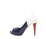 Cavalinho Gold Platform High Heels SKU 48100586.22 #color_navy / white / red