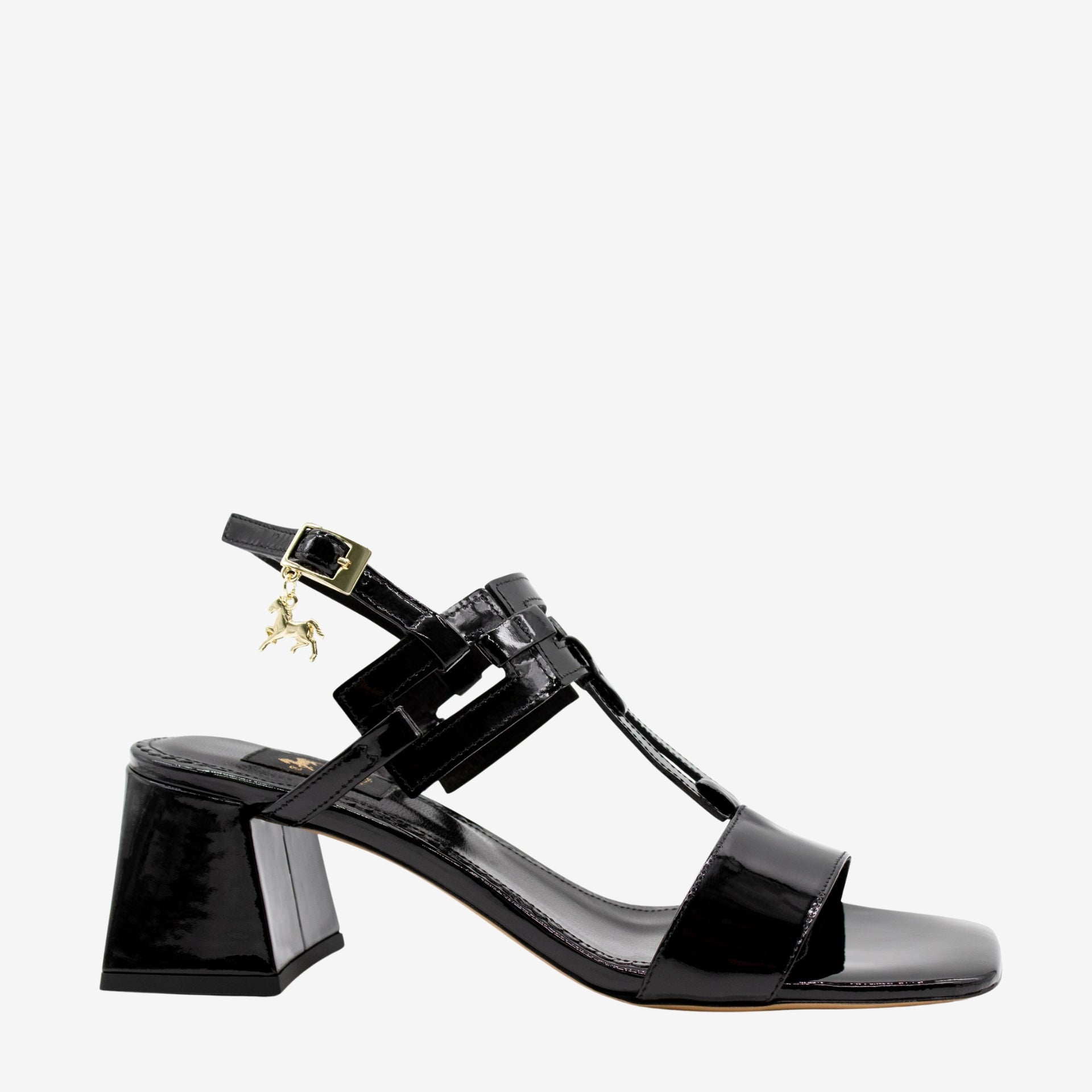 Cavalinho Jour Black Block Heel Sandal for Women SKU 48100601.01 #color_Black