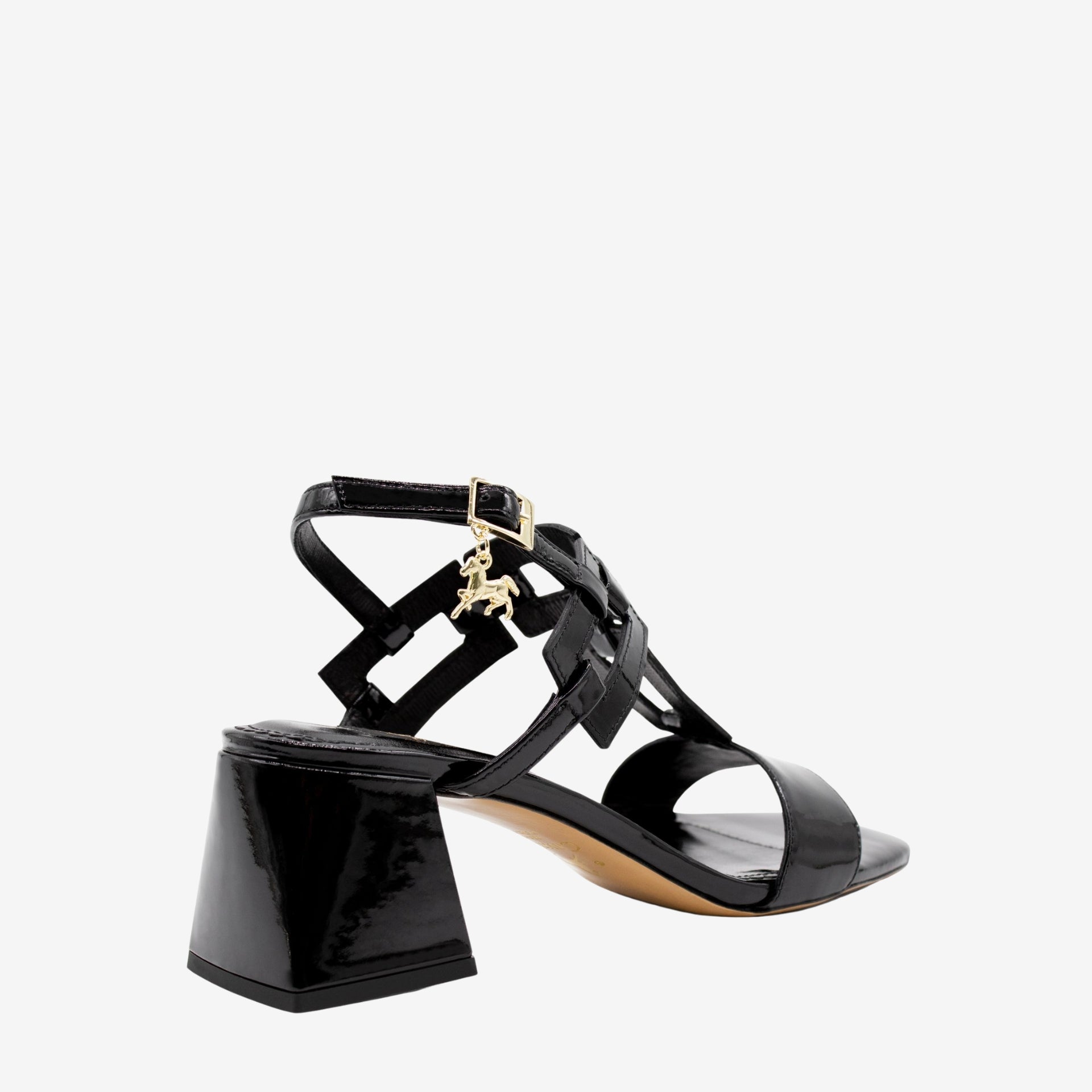 Cavalinho Jour Black Block Heel Sandal for Women SKU 48100601.01 #color_Black