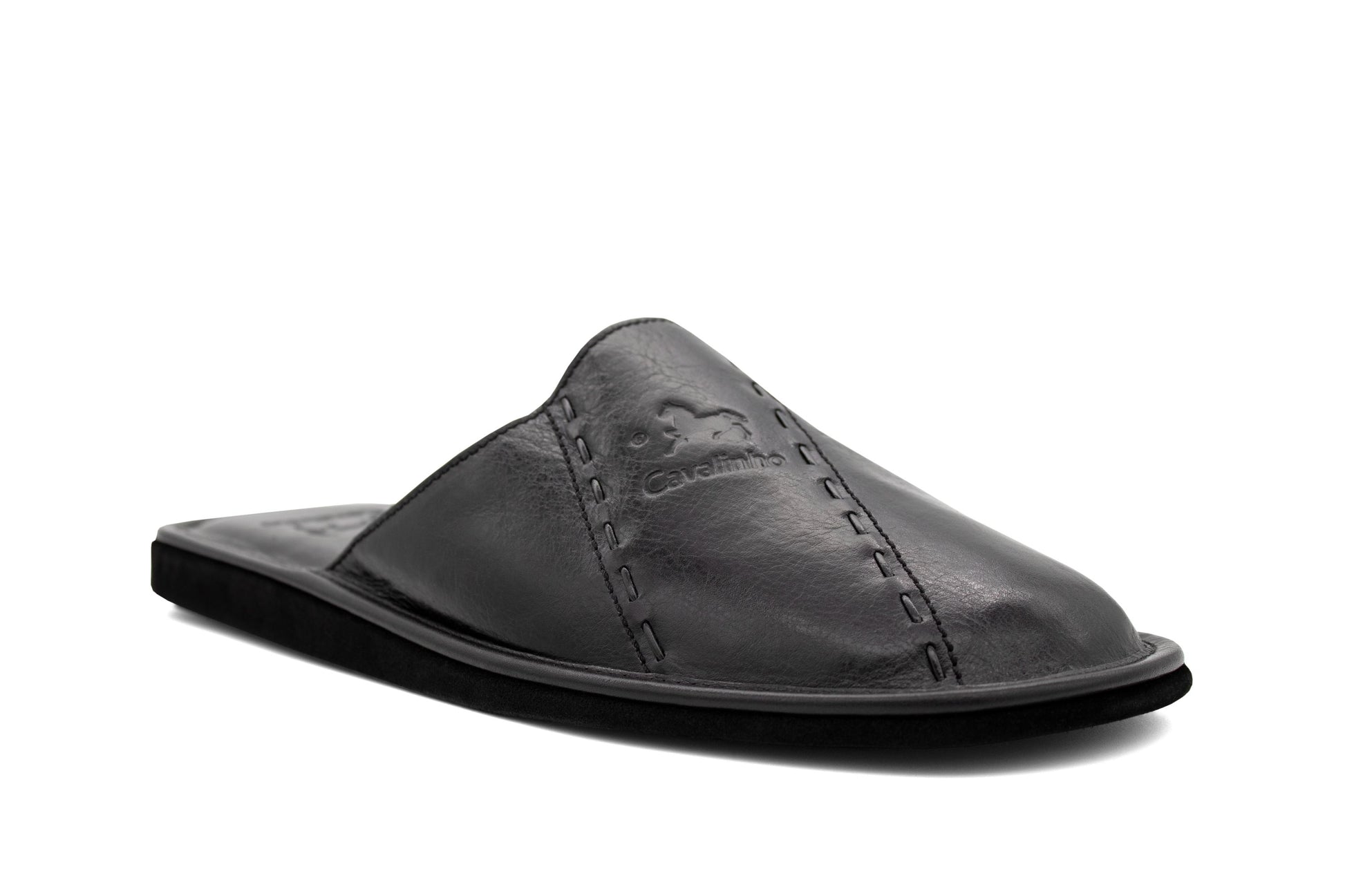 Cavalinho Leather Slippers - Black - 48120101.01_2