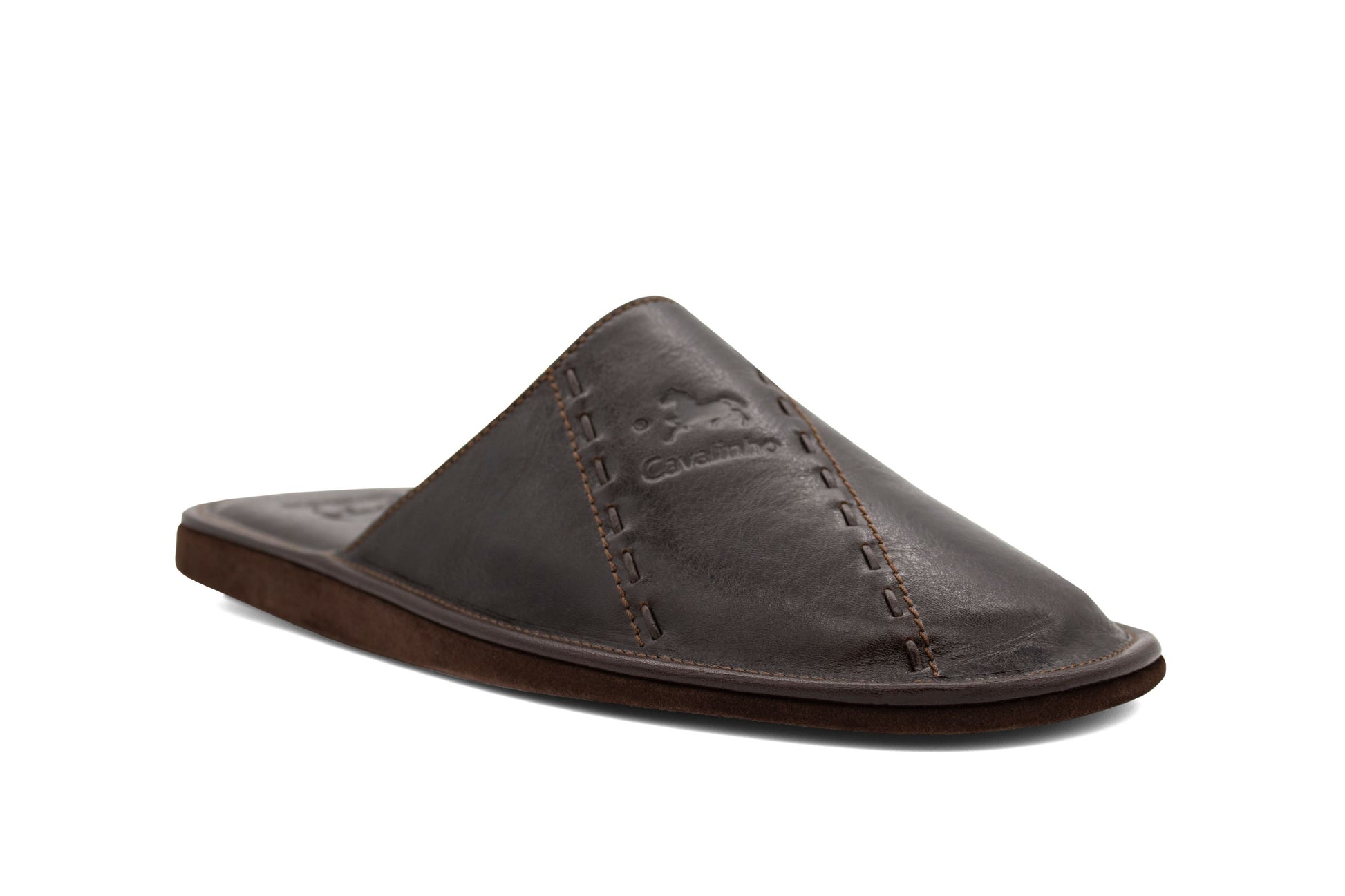 #color_ Brown | Cavalinho Leather Slippers - Brown - 48120101.02_2