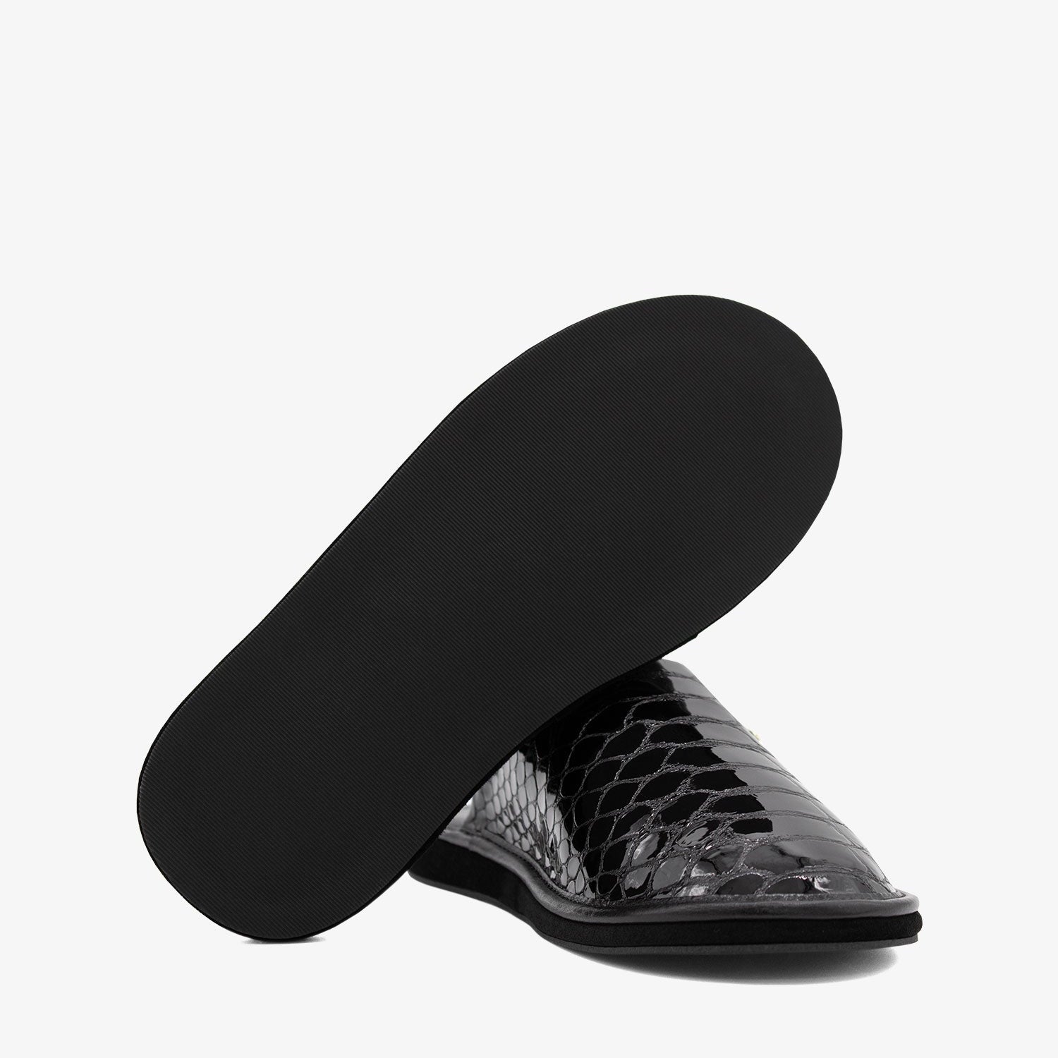 Cavalinho Gallop Leather House Slippers for Women 48120104.01  #color_black