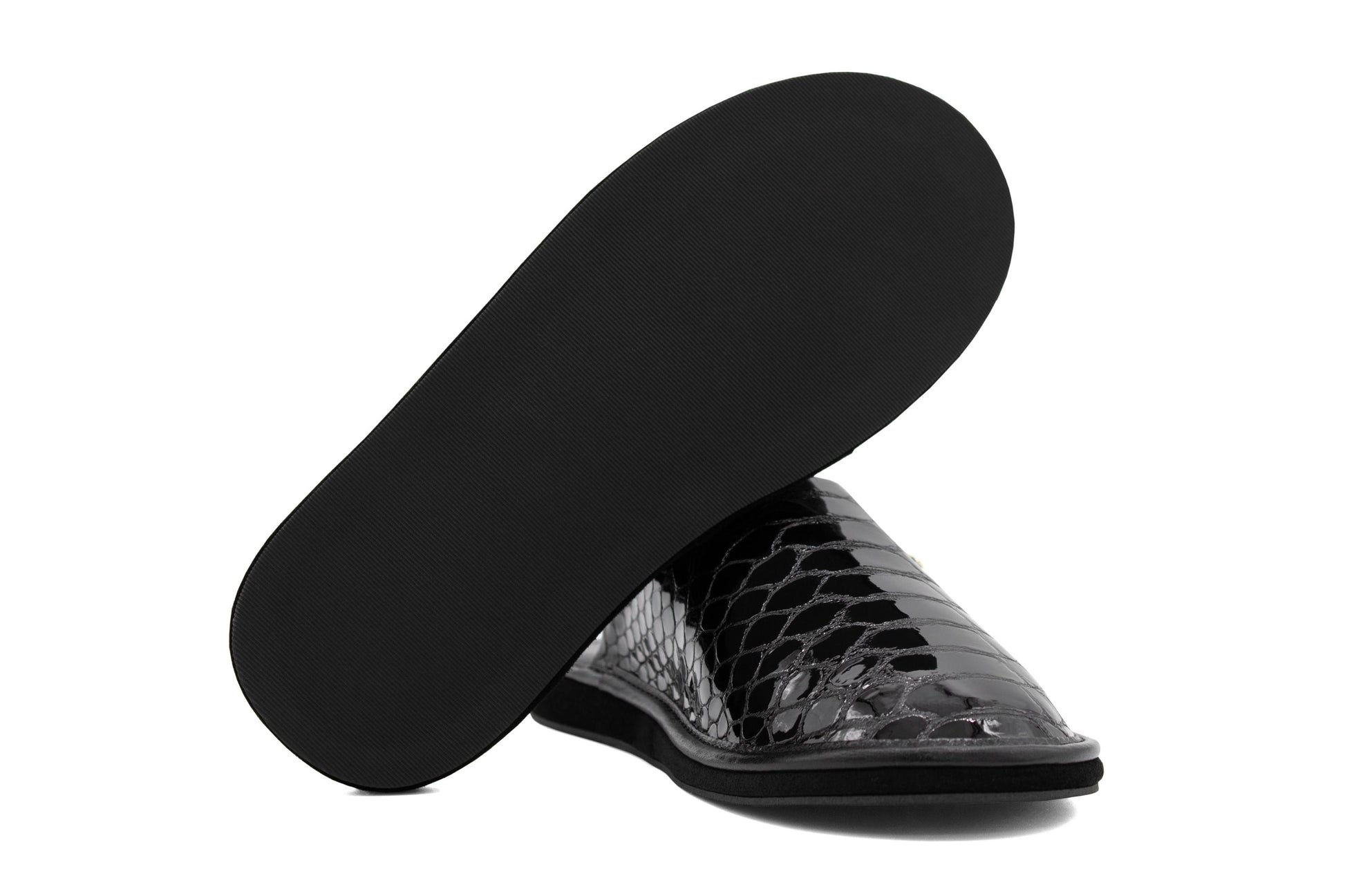 Cavalinho Galope Leather House Slippers - Black - 48120104.01_5