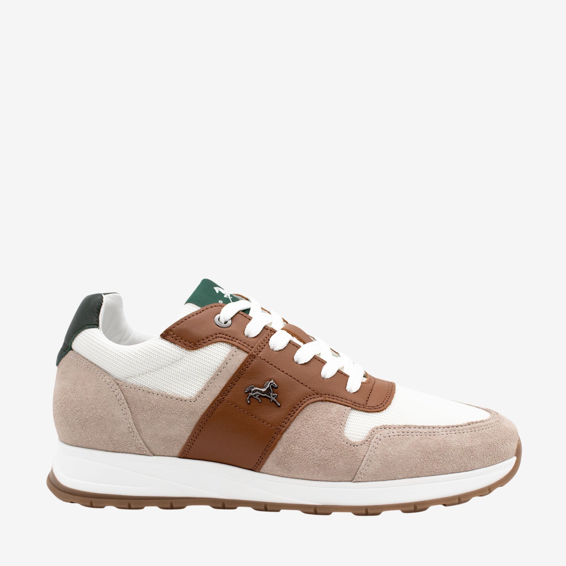 Cavalinho Cheval Casual Leather Sneakers for Men 48130105.31 #color_Beige / Brown / White