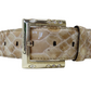 Cavalinho Gallop Patent Leather Belt - Beige - 5010810beigegold2