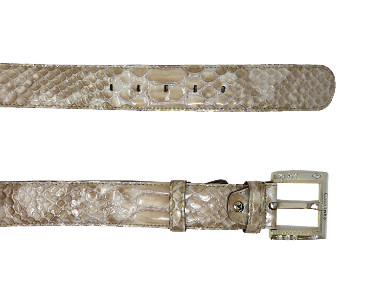 Cavalinho Galope Patent Leather Belt - Beige Gold - 5010810beigegold3