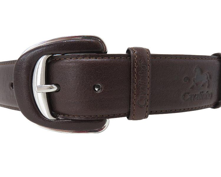 Cavalinho Classic Smooth Leather Belt - Brown Silver - 5010906silver2