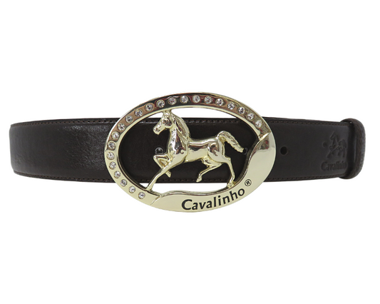 Cavalinho Women's Formal Leather Belt - Brown Gold - 5010915browngold1_21cd35c0-ec43-4c48-87d0-3989cfa1da5d