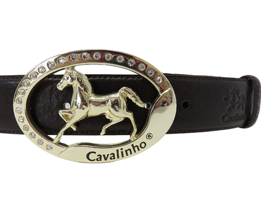 Cavalinho Women's Formal Leather Belt - Brown Gold - 5010915browngold2_a1a83880-593a-4056-a817-d2eb833ee5c6