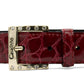 Cavalinho Gallop Patent Leather Belt - DarkRed Gold - 58010805.04_2