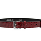 Cavalinho Galope Patent Leather Belt - DarkRed Silver - 58010805.S.04_1
