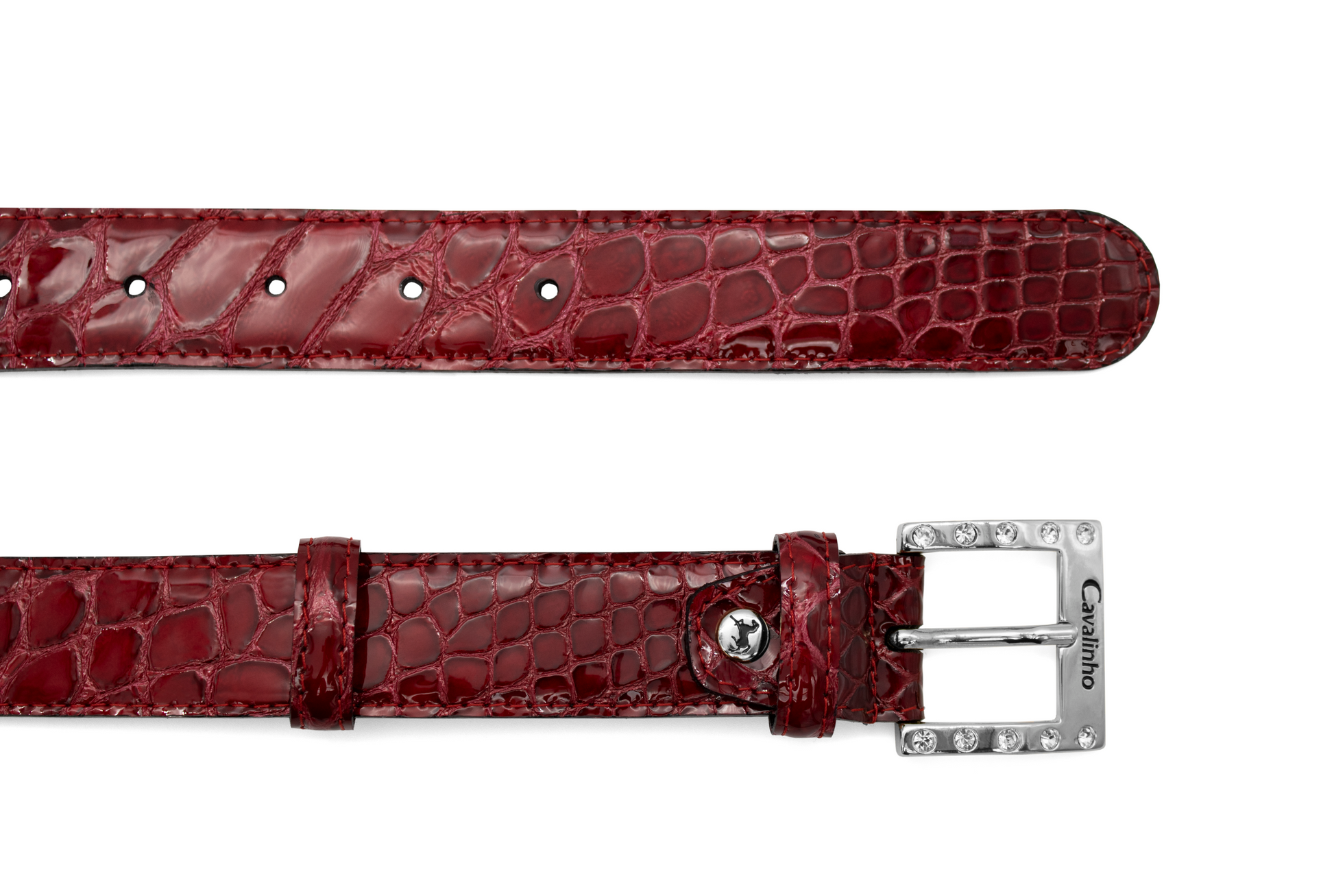 Cavalinho Gallop Patent Leather Belt - DarkRed Silver - 58010805.S.04_3