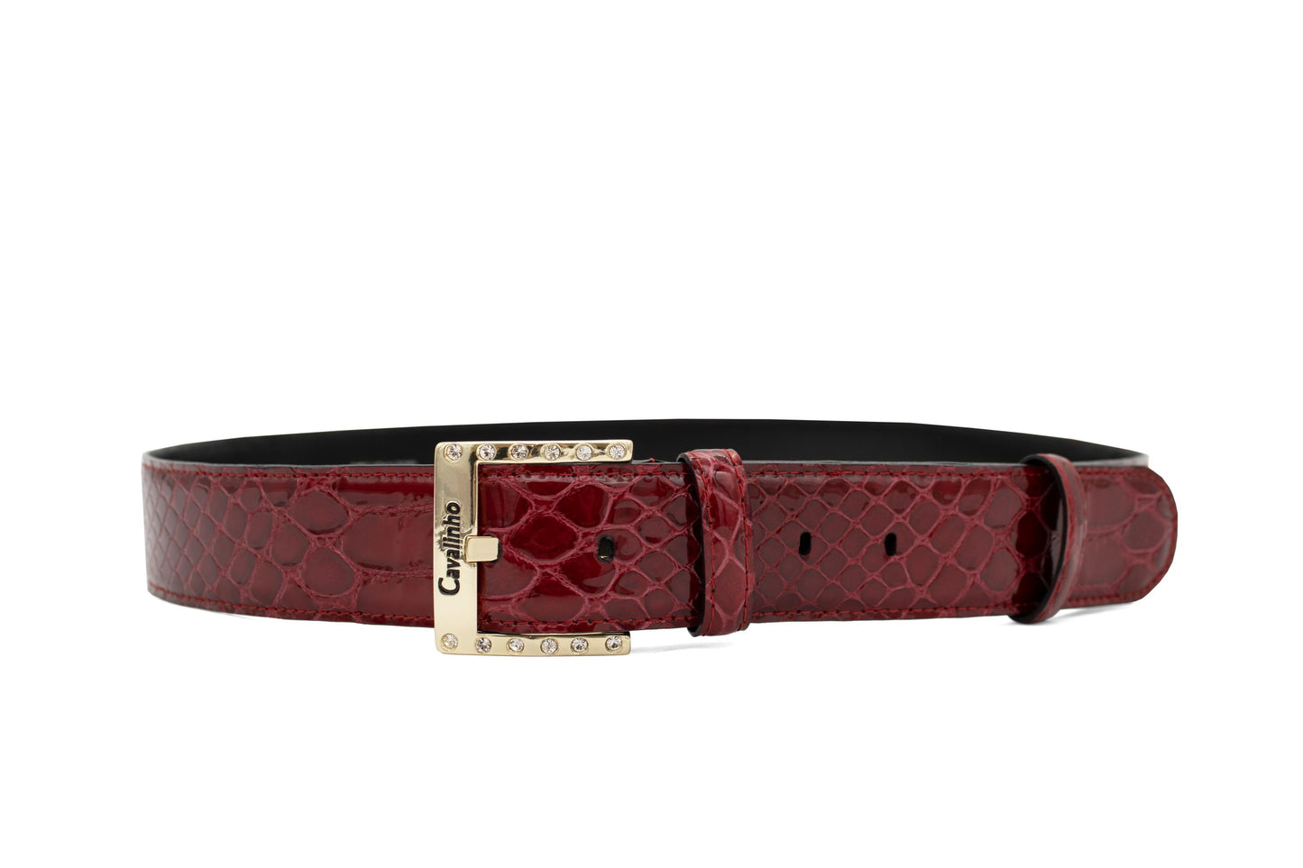 Cavalinho Classic Patent Leather Belt - DarkRed Gold - 58010808.04_1