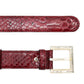 Cavalinho Gallop Patent Leather Belt - DarkRed Gold - 58010810.04_3