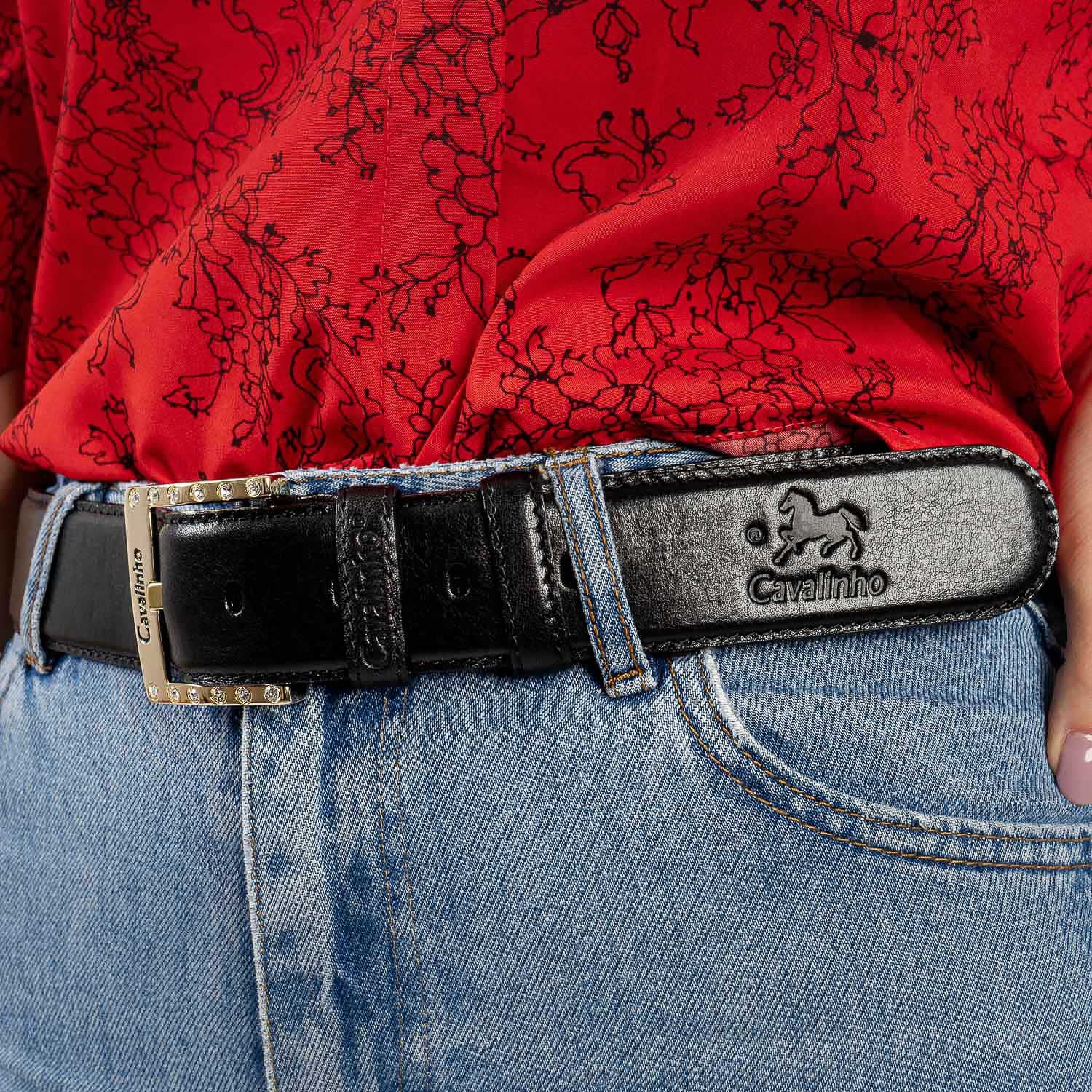 Cavalinho Classic Leather Belt for Women SKU 58010905.01 #color_black