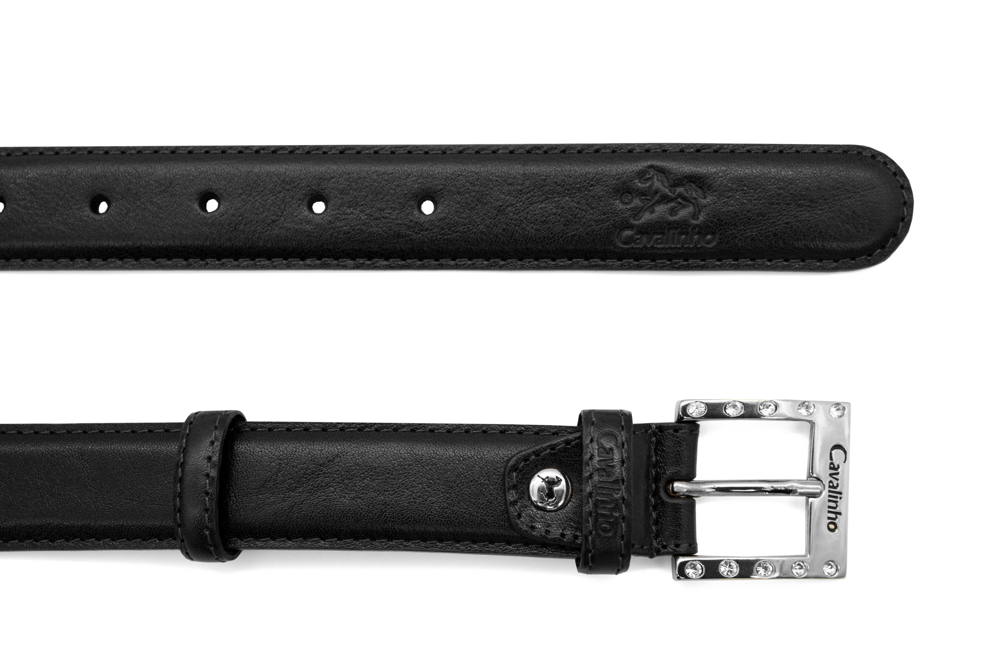Cavalinho Classic Leather Belt - Black Silver - 58010905.S.01_3