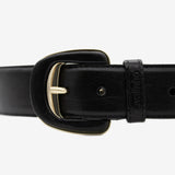 Cavalinho Classic Black Smooth Leather Belt for Women SKU 58010906.01 #color_black