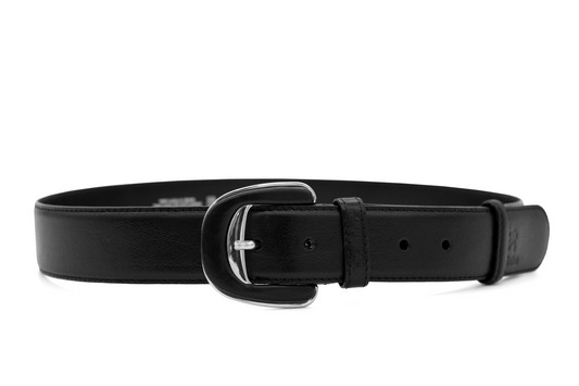 Cavalinho Classic Smooth Leather Belt - Black Silver - 58010906.S.01_1